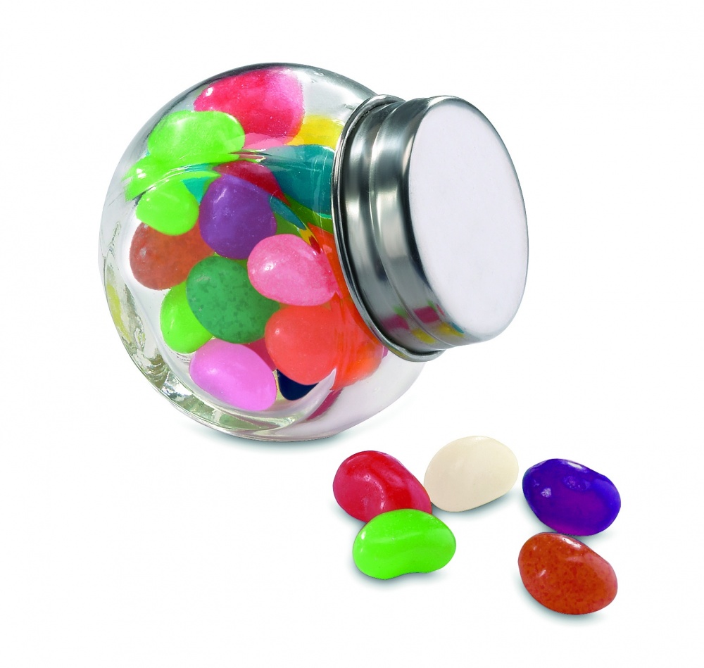 Logo trade promotional items image of: Glass jar with jelly beans