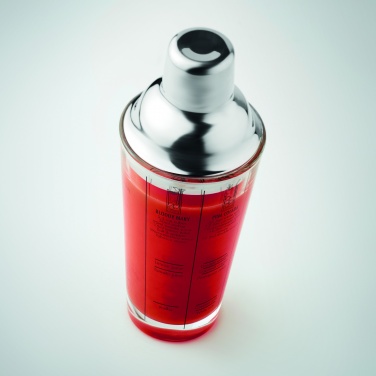 Logo trade promotional products picture of: Glass cocktail shaker 400 ml