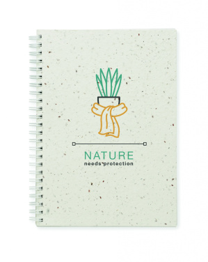 Logo trade promotional merchandise photo of: A5 seed paper cover notebook