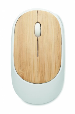 Logo trade promotional products image of: Wireless mouse in bamboo