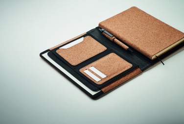Logo trade promotional giveaways picture of: A5 portfolio in cork