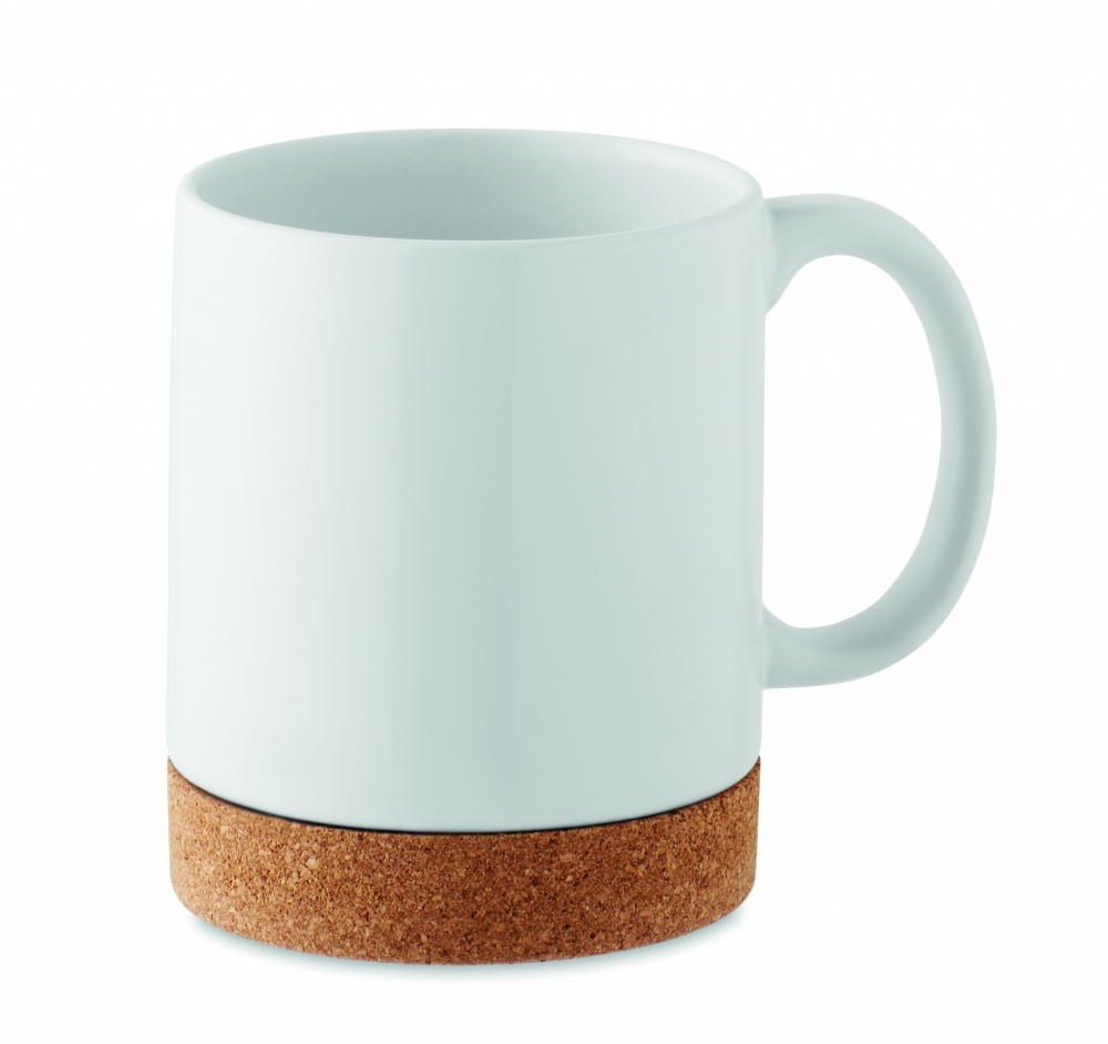 Logo trade promotional item photo of: Sublimation ceramic cork mug