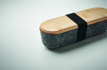 Logo trade advertising product photo of: RPET felt pencil case with lid