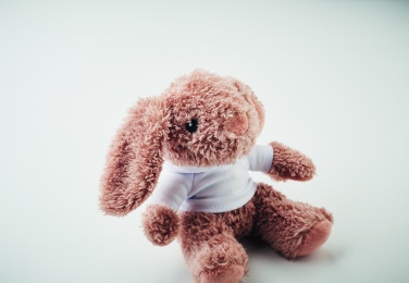 Logo trade promotional giveaways image of: Bunny plush wearing a hoodie