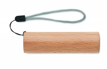 Logo trade promotional gifts picture of: Beech wood rechargeable torch