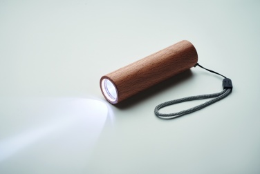 Logotrade promotional item image of: Beech wood rechargeable torch