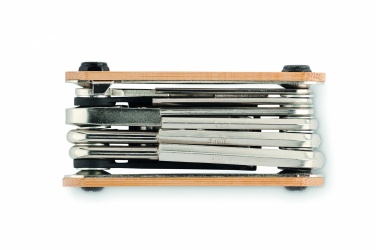 Logo trade business gifts image of: Multi tool pocket in bamboo
