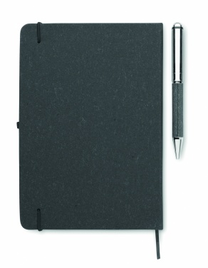 Logotrade promotional merchandise photo of: Recycled leather notebook set