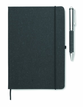 Logo trade promotional products picture of: Recycled leather notebook set