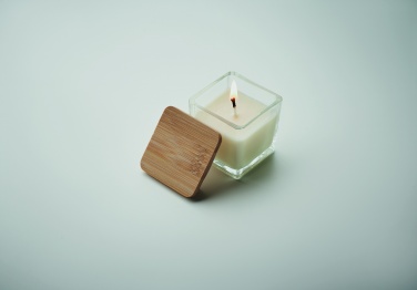 Logo trade advertising products picture of: Squared fragranced candle 50gr