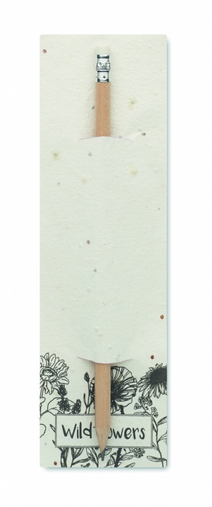 Logo trade promotional products image of: Natural pencil in seeded pouch
