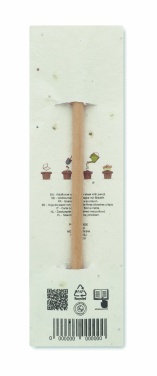 Logo trade promotional merchandise photo of: Natural pencil in seeded pouch