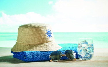 Logo trade business gifts image of: 9aper straw bucket hat