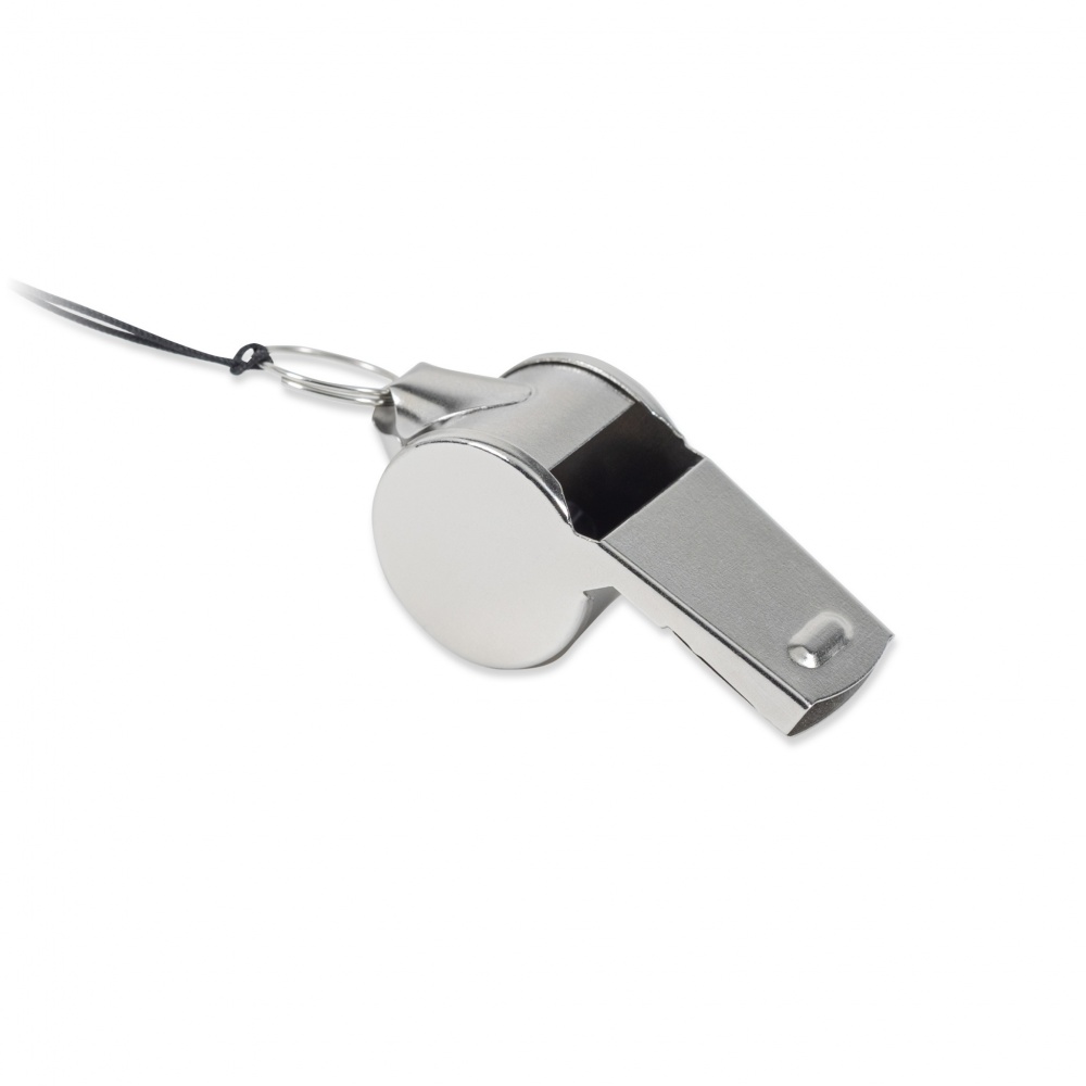 Logo trade promotional merchandise photo of: Metal whistle