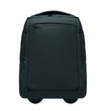 Logo trade promotional gift photo of: A portable backpack trolley with wheels, made of 600D RPET polyester