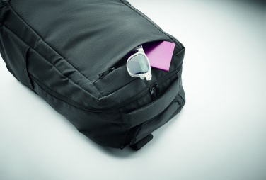 Logo trade corporate gift photo of: A portable backpack trolley with wheels, made of 600D RPET polyester