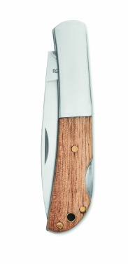 Logo trade advertising product photo of: Foldable knife in acacia wood