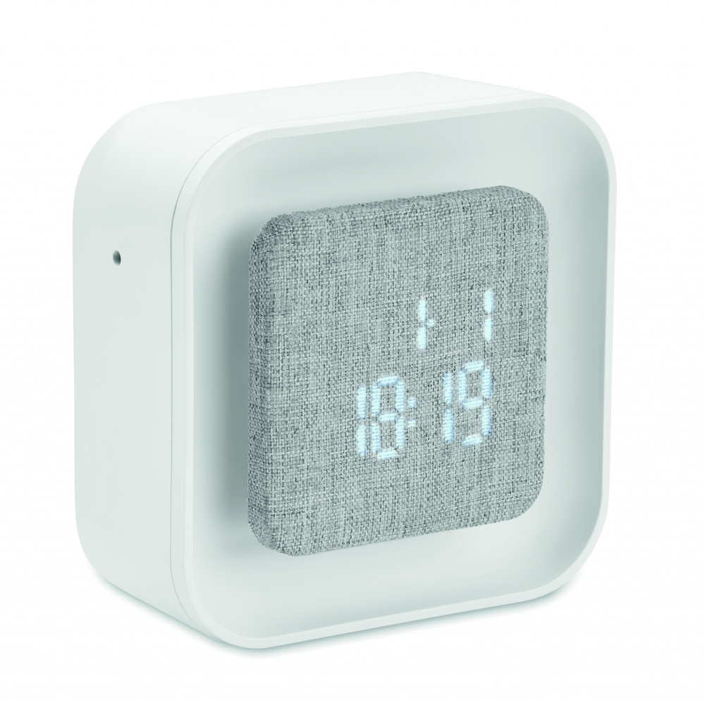 Logotrade promotional item image of: Recycled ABS/RPET alarm clock Stuttgart