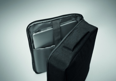 Logo trade promotional products picture of: A safe 15-inch laptop backpack made of 300D RPET with a 210D RPET lining and customizable printing.