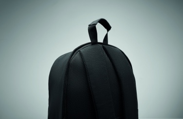 Logotrade promotional products photo of: A 15-inch laptop backpack made of recycled pre-consumer cotton and recycled polyester with customizable printing.