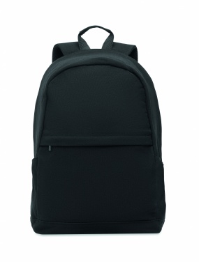 Logo trade promotional items picture of: A 15-inch laptop backpack made of recycled pre-consumer cotton and recycled polyester with customizable printing.