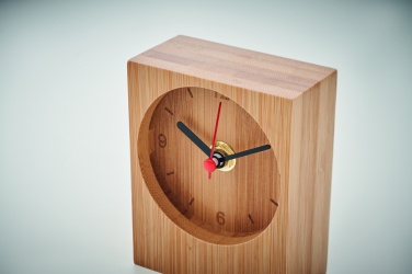 Logo trade promotional items picture of: Bamboo table clock