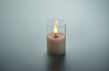 Logo trade promotional giveaways picture of: LED wax candle in glass holder