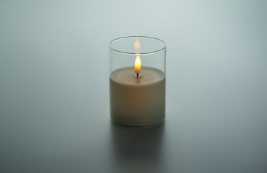 Logo trade promotional items picture of: LED wax candle in glass holder