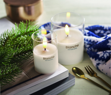 Logotrade promotional product picture of: LED wax candle in glass holder