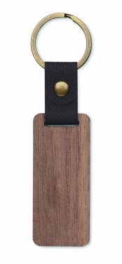 Logotrade business gifts photo of: Key ring in walnut and PU Kokkola