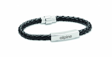 Logo trade promotional giveaways picture of: Braided faux leather bracelet