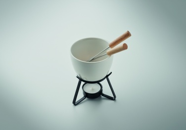 Logo trade promotional product photo of: Ceramic fondue set 240 ml