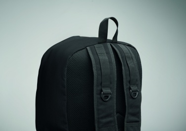Logotrade promotional giveaway image of: A 15-inch laptop backpack made of recycled pre-consumer cotton with customizable printing