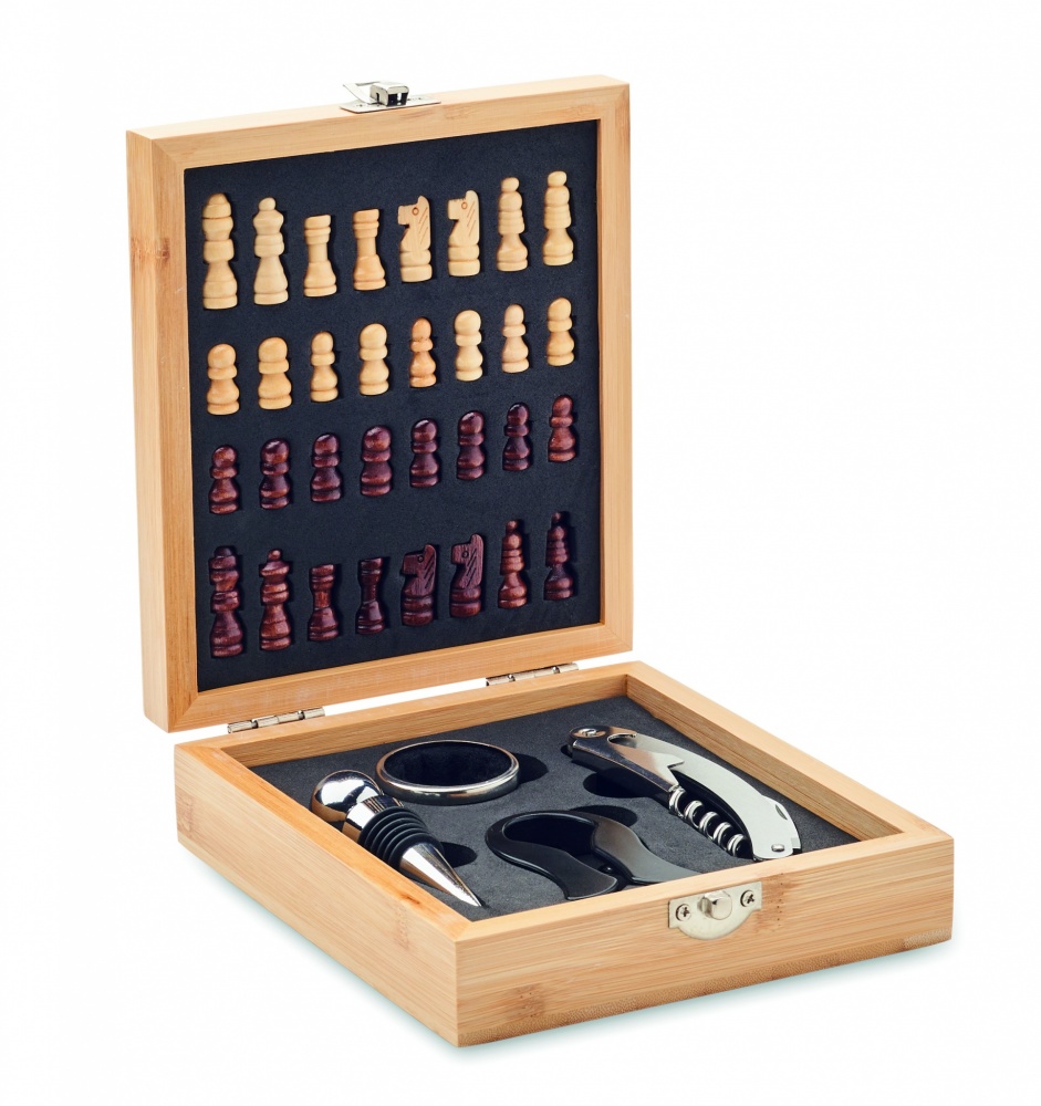 Logo trade corporate gift photo of: Chess board wine set