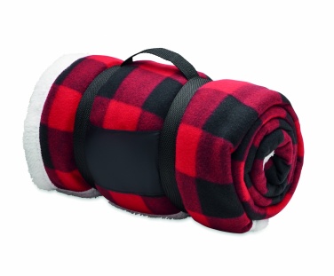 Logo trade corporate gift photo of: RPET sherpa fleece blanket