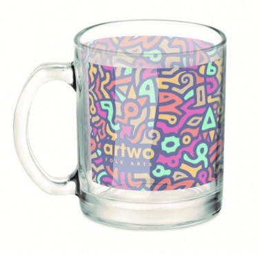 Logotrade promotional product picture of: Glass sublimation mug 300ml