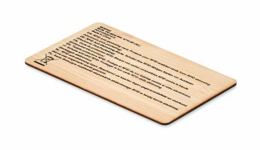 Logo trade advertising product photo of: RFID card in bamboo material