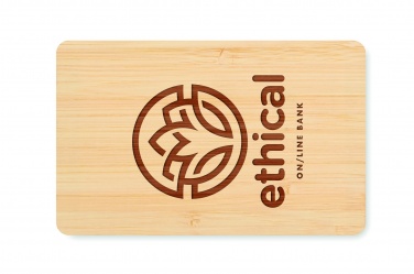 Logo trade promotional giveaways image of: RFID card in bamboo material