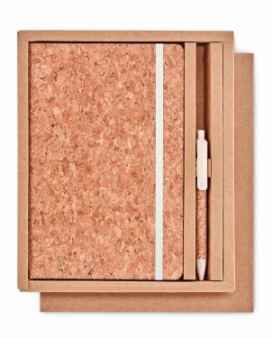 Logotrade promotional merchandise image of: A5 cork notebook with pen