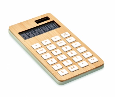 Logo trade promotional giveaway photo of: 12 digit bamboo calculator