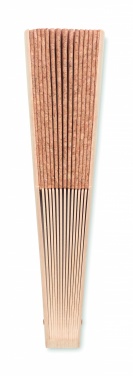 Logotrade promotional merchandise picture of: Wood hand fan with cork fabric