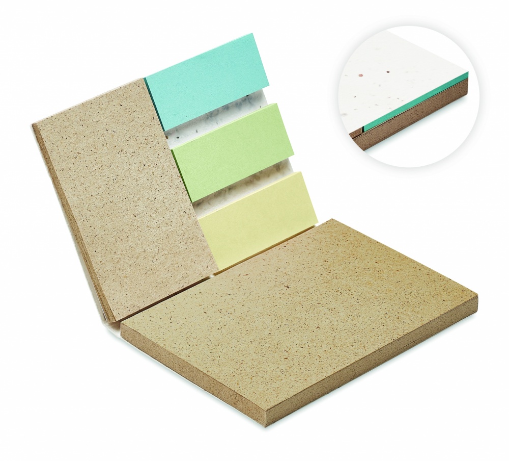 Logotrade promotional item image of: Grass/seed paper memo pad