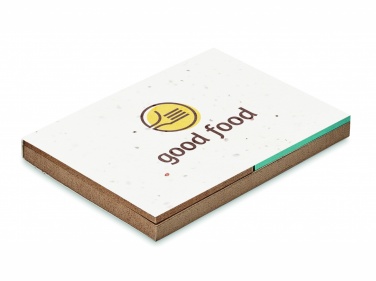 Logo trade promotional merchandise picture of: Grass/seed paper memo pad