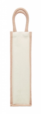 Logo trade promotional product photo of: Jute wine bag for one bottle