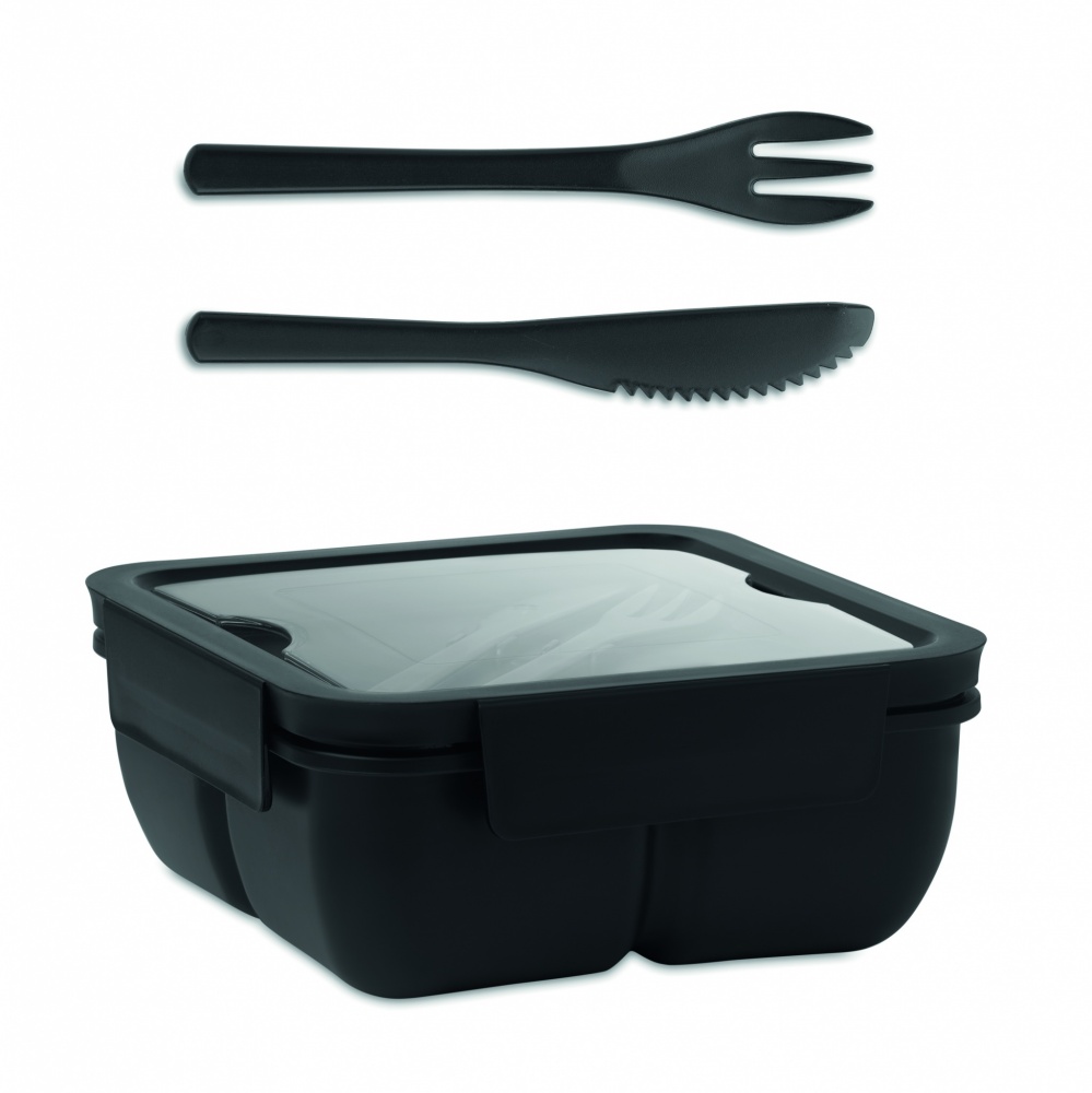 Logotrade promotional gift image of: Lunch box with cutlery 600ml