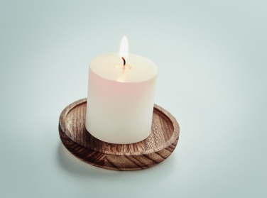 Logotrade promotional giveaways photo of: Candle on round wooden base