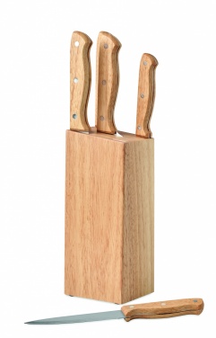 Logo trade corporate gift photo of: 5 piece knife set in base