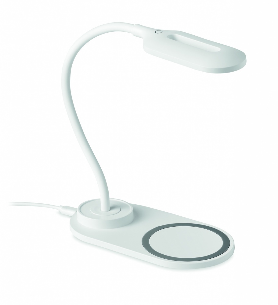Logo trade promotional merchandise photo of: Desktop light and charger 10W