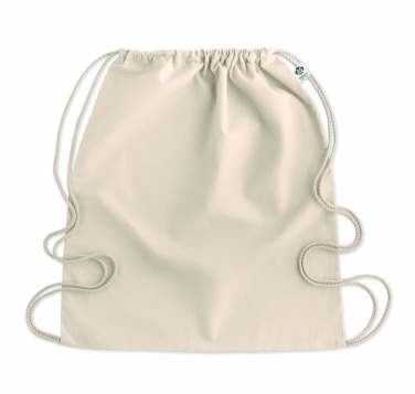 Logo trade promotional gifts image of: Organic cotton drawstring bag