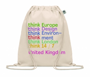 Logo trade promotional item photo of: Organic cotton drawstring bag